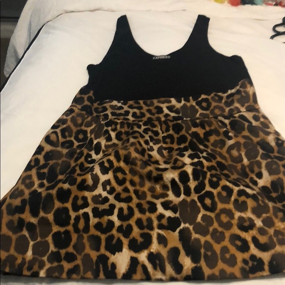 Black and leopard print dress. - Picture 1 of 4
